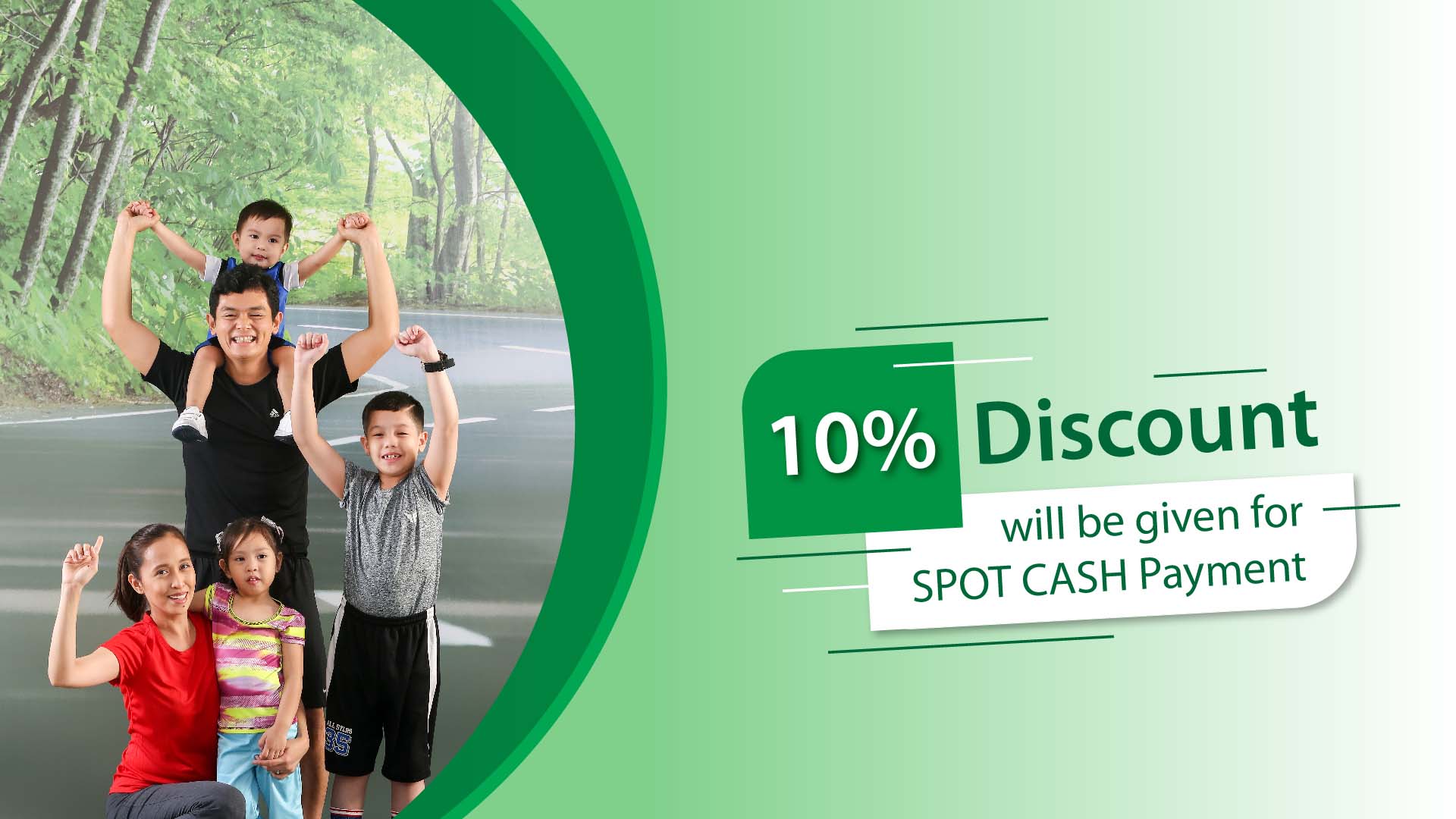 10% discount will be given to pre-need plans spot cash payment